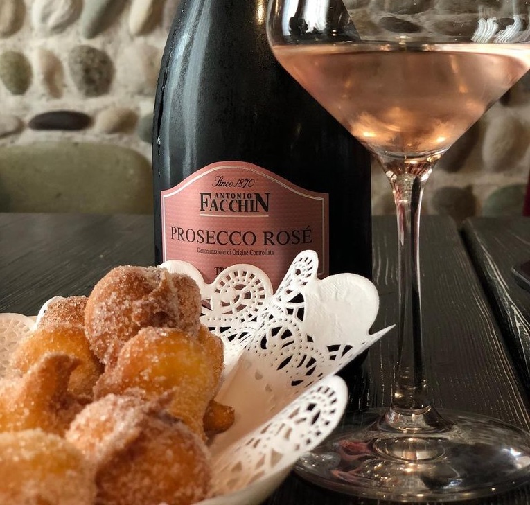 Prosecco Rosée frittelle di Carnevale